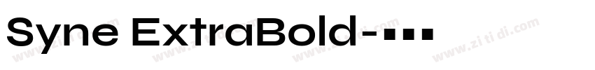 Syne ExtraBold字体转换